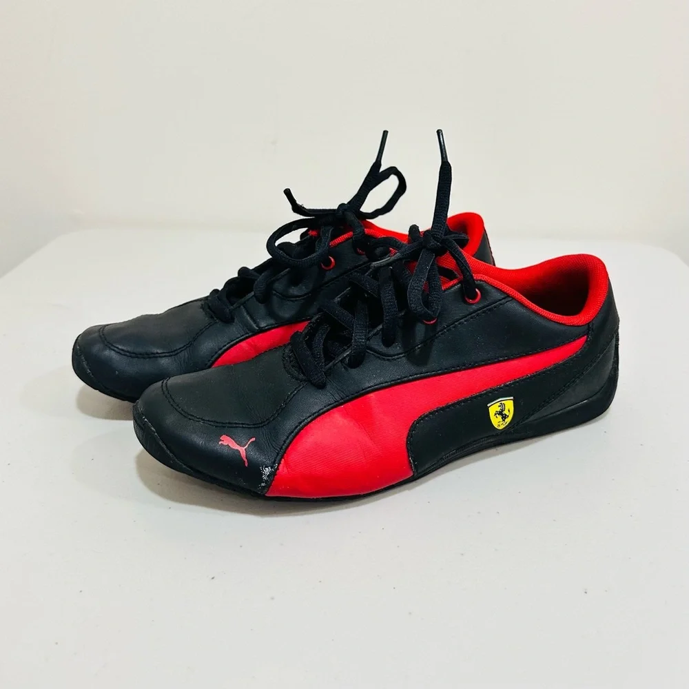 Puma Scuderia Ferrari Drift Cat 5 L Nu Black Red Lace Up Sneakers Shoes 36096904